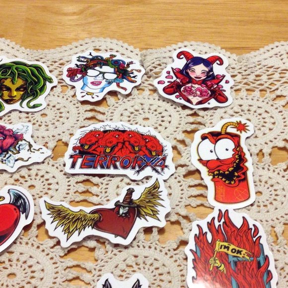 Hearts, Psychedelic Women, Cats, etc. stickers for cellphone, laptop, hydroflask - Picture 4 of 5